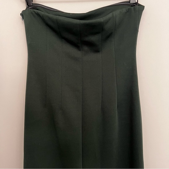 ZARA Green Black Sculpting Structured Strapless Dress - Picture 7 of 12